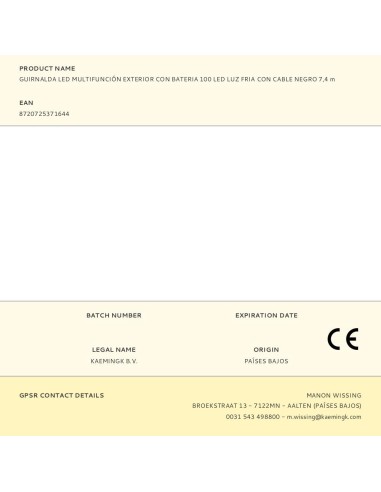 Guirnalda led recargable multifunción, luz...