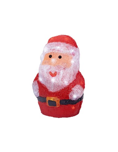 Figura papa noel acrílico led, exterior, 17 x 14 x 23,50 cm