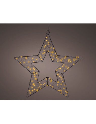 Figura microled estrella metal, exterior ø38 cm