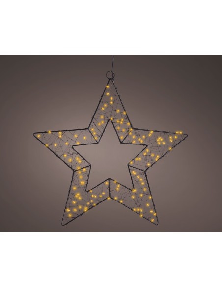 Figura microled estrella metal, exterior ø38 cm