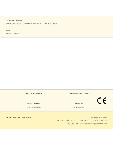 Figura microled estrella metal, exterior ø38 cm