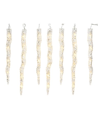 Cortina led carámbanos 60 leds, blanco cálido /...