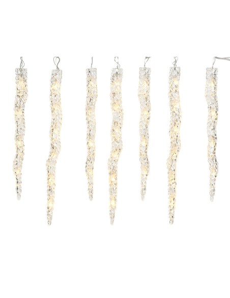 Cortina led carámbanos 60 leds, blanco cálido / multicolor, exterior, 3,6 m