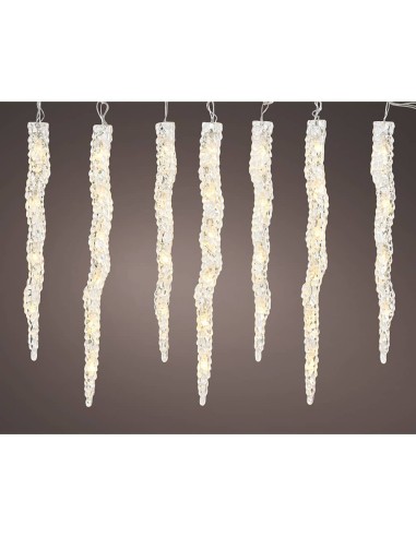 Cortina led carámbanos 60 leds, blanco cálido /...