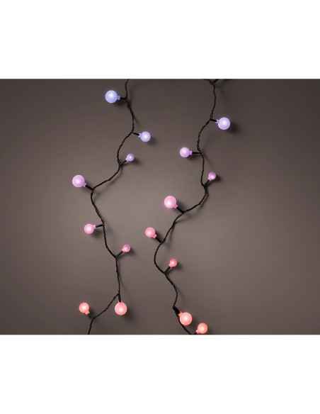 Guirnalda cherry 120 leds de tres medidas multicolor exterior 9 m