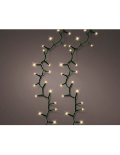 Guirnalda led compact 500 leds parpadeante exterior blanco calido cable verde 16 m