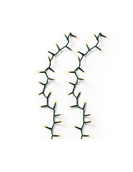 Guirnalda led compact 500 leds parpadeante exterior blanco calido cable verde 16 m