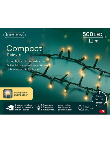 Guirnalda led compact 500 leds parpadeante...