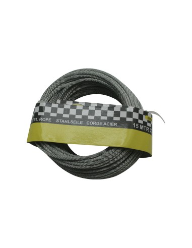 Cable acero, calibre 3 mm x 15 m