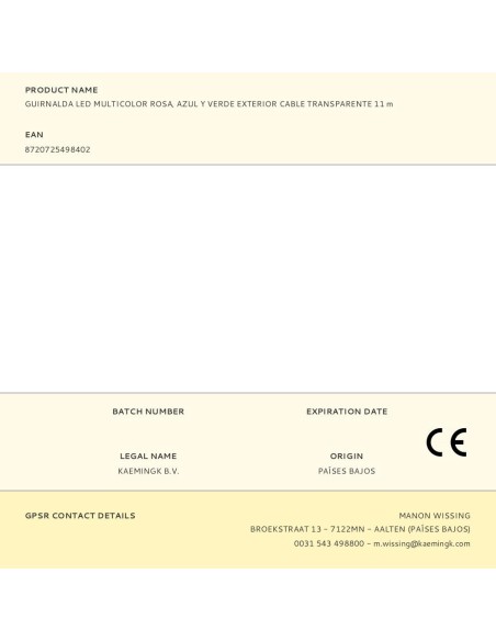 Guirnalda multifunción 500 leds, multicolor, exterior 11 m