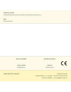 Transformador verde con control remoto para exterior, 5 m 2