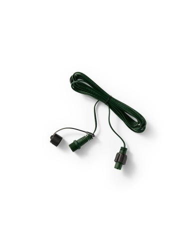 Cable alargador para guirnalda leds connect, exterior verde 5 m