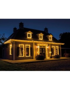 Guirnalda led compact connect (interconectable) multifunción 500 leds luz cálida con efecto intermitente cable verde exterio ... 2