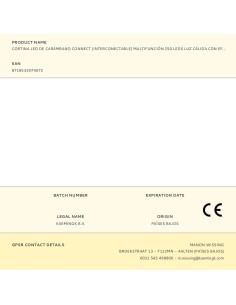 Cortina led de carámbano connect (interconectable) multifunción 250 leds luz cálida con efecto intermitente exterior blanco  ... 2