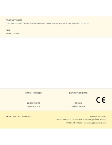 Cortina led multifunción interconectable, luz...