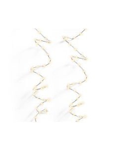 Guirnalda micro led 378 leds luz cálida exterior cable alambre plateado 6 m 2