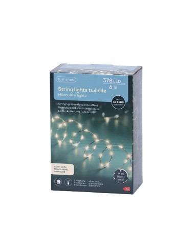 Guirnalda micro led 378 leds luz cálida...