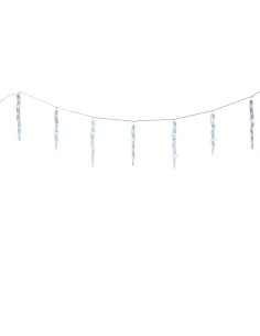 Cortina led carámbanos 60 leds, luz fría, exterior, 3,6 m