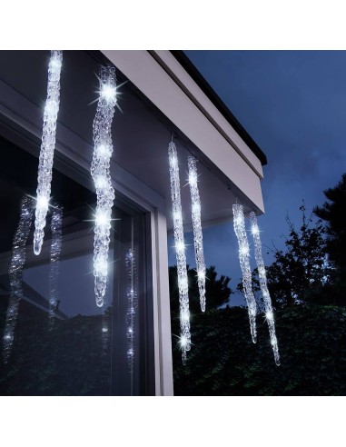 Cortina led carámbanos 60 leds, luz fría,...