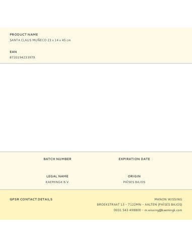 Santa claus muñeco decorativo 23 x 14 x 45 cm