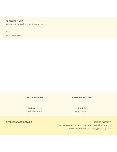 Santa claus muñeco decorativo 17 x 10 x 30 cm