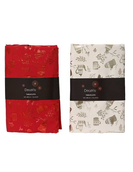 Mantel navidad de poliéster colores surtidos, 140 x 180 cm