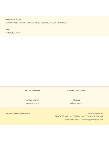 Camino mesa navidad colores surtidos, 32 x 150 cm