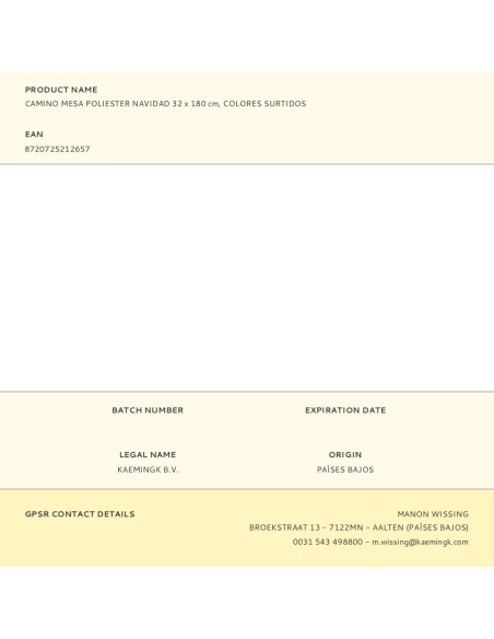 Camino mesa navidad colores surtidos, 32 x 150 cm