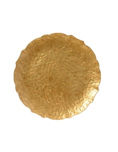 Plato decoración polipropileno dorado ø33 x 1,50 cm 2
