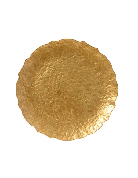 Plato decoración polipropileno dorado ø33 x 1,50 cm