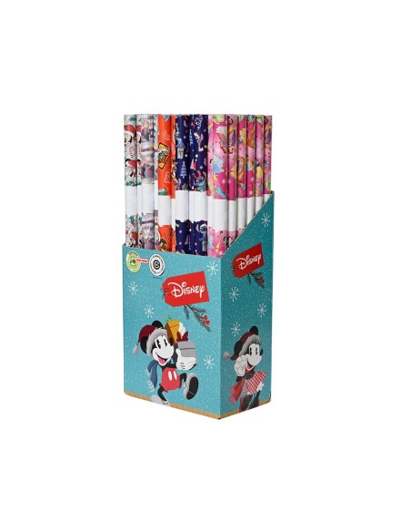 Papel de regalo disney con motivos navideños, colores surtidos
