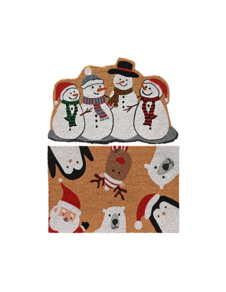 Felpudo navidad fibra de coco, modelos variados