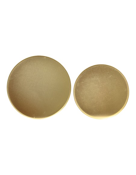 Conjunto de platos hierro dorado ø35 x 1,5 cm / ø30 x 1,5 cm