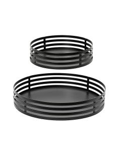 Juego bandejas de hierro negro ø38 y ø28 cm, 2 uds