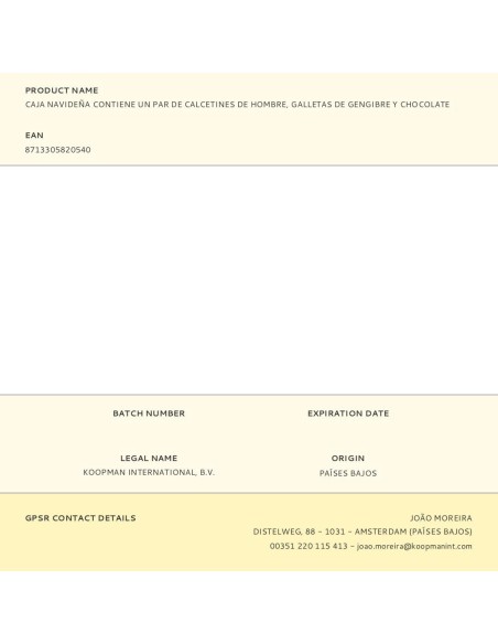 Caja navideña con calcetines y chocolate en forma de galleta de gengibre, modelos variados