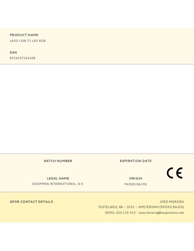 Lazo rgb 71 leds, multifunción, interior, 55 x...