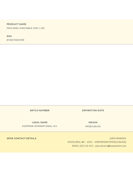 Papa noel hinchable con 1 led