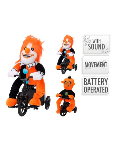 Figura de halloween en bicicleta, modelos variados