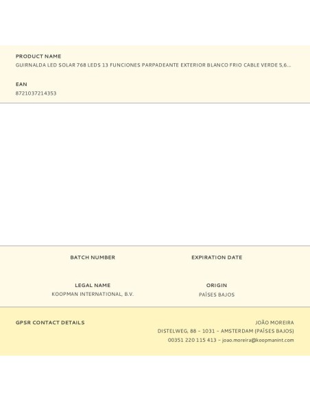 Guirnalda led solar 768 leds 13 funciones parpadeante exterior blanco frio cable verde 5,6 m