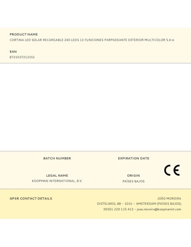 Guirnalda solar recargable, 240 leds,...