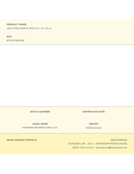 Lazo rojo para puerta