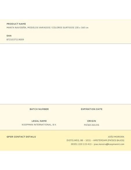 Manta navideña, modelos variados / colores surtidos 130 x 160 cm