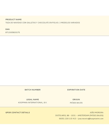 Taza de navidad con galletas y chocolate en...