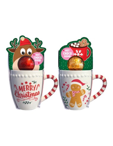 Taza con asa de bastón de caramelo, modelos surtidos