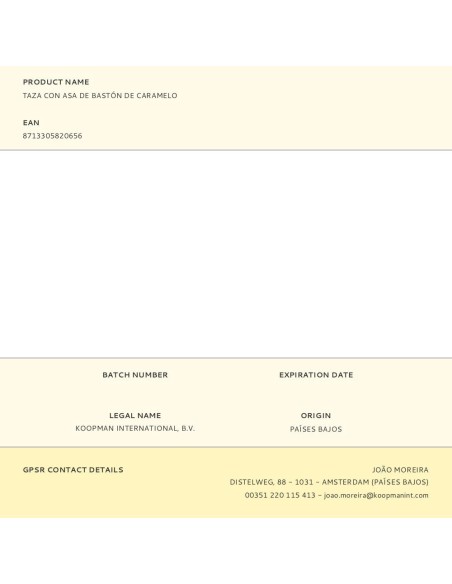 Taza con asa de bastón de caramelo, modelos surtidos