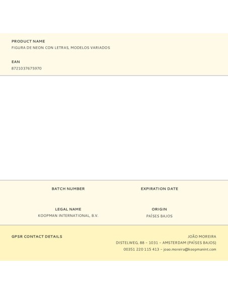 Figura de neon con letras, modelos variados