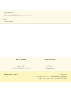 Velas de cera blancas de ø55 mm con diferentes alturas, 7 uds 2