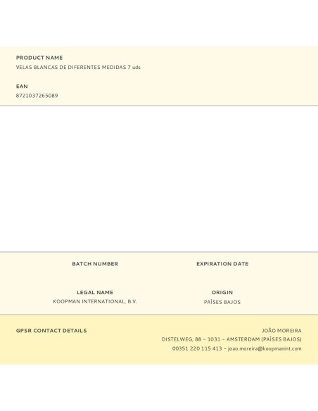 Velas de cera blancas de ø55 mm con diferentes alturas, 7 uds