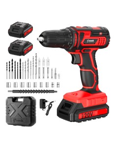 Kit maletín taladro percutor cid2051bca 20 v con baterías y accesorios