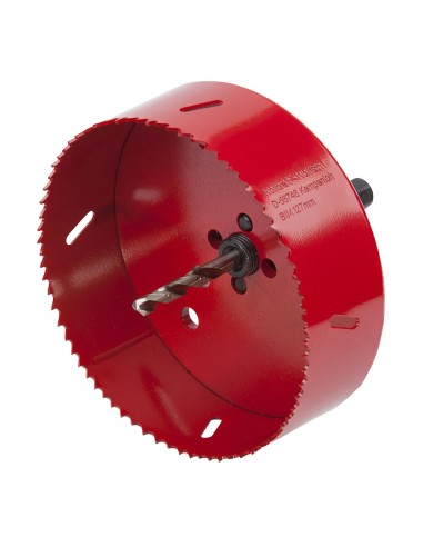 Sierra de corona bimetal con broca piloto ø127 mm